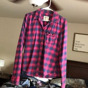 Pink/blue Plaid long sleeve